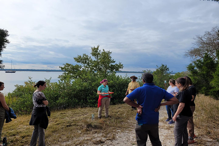 The first public meeting was held in December 2021 and featured a hike out to several project sites. Photo credit: GTM Research Reserve