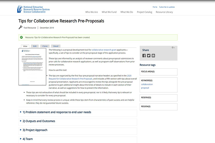linking collaborative proposals in research.gov