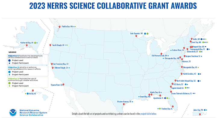 NOAA Science Collaborative Project Map 2022