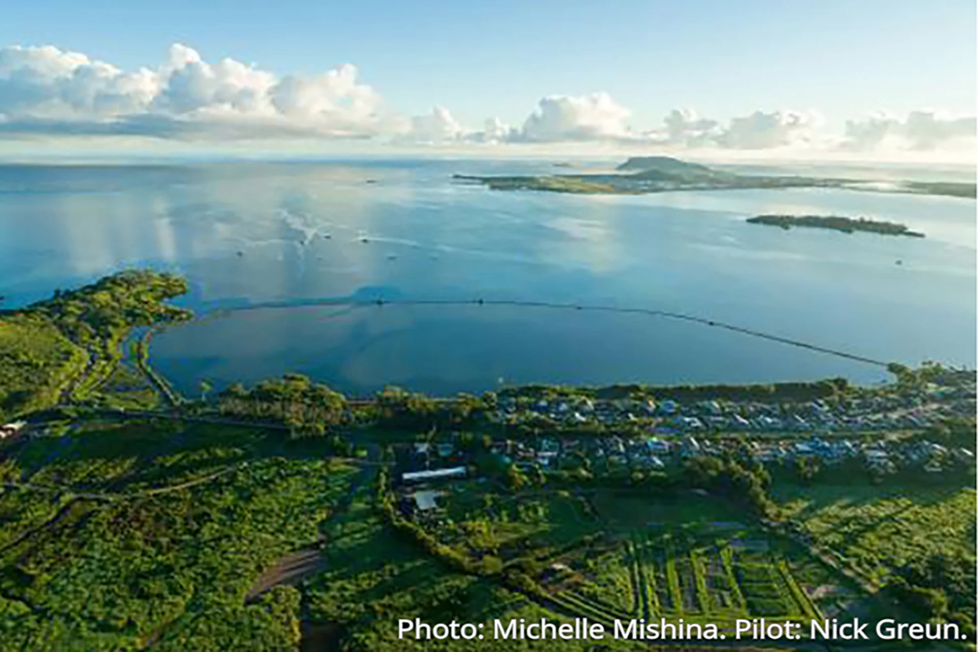 Wai flows through the Heʻeia wetland and feeds the brackish Heʻeia Fishpond.