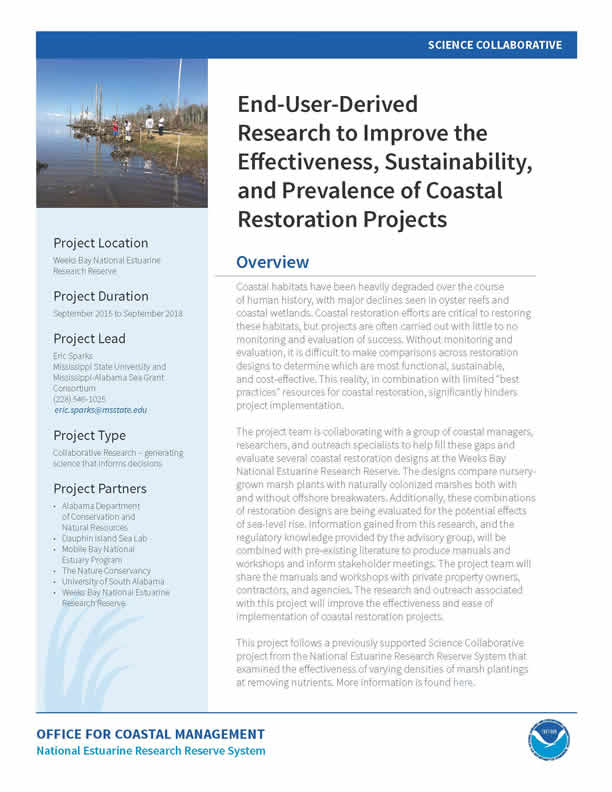 End User-Derived Research to Improve the Effectiveness, Sustainability ...