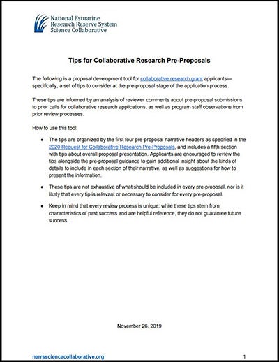 Tips for Collaborative Research Pre-Proposals