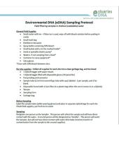 eDNA protocol cover page